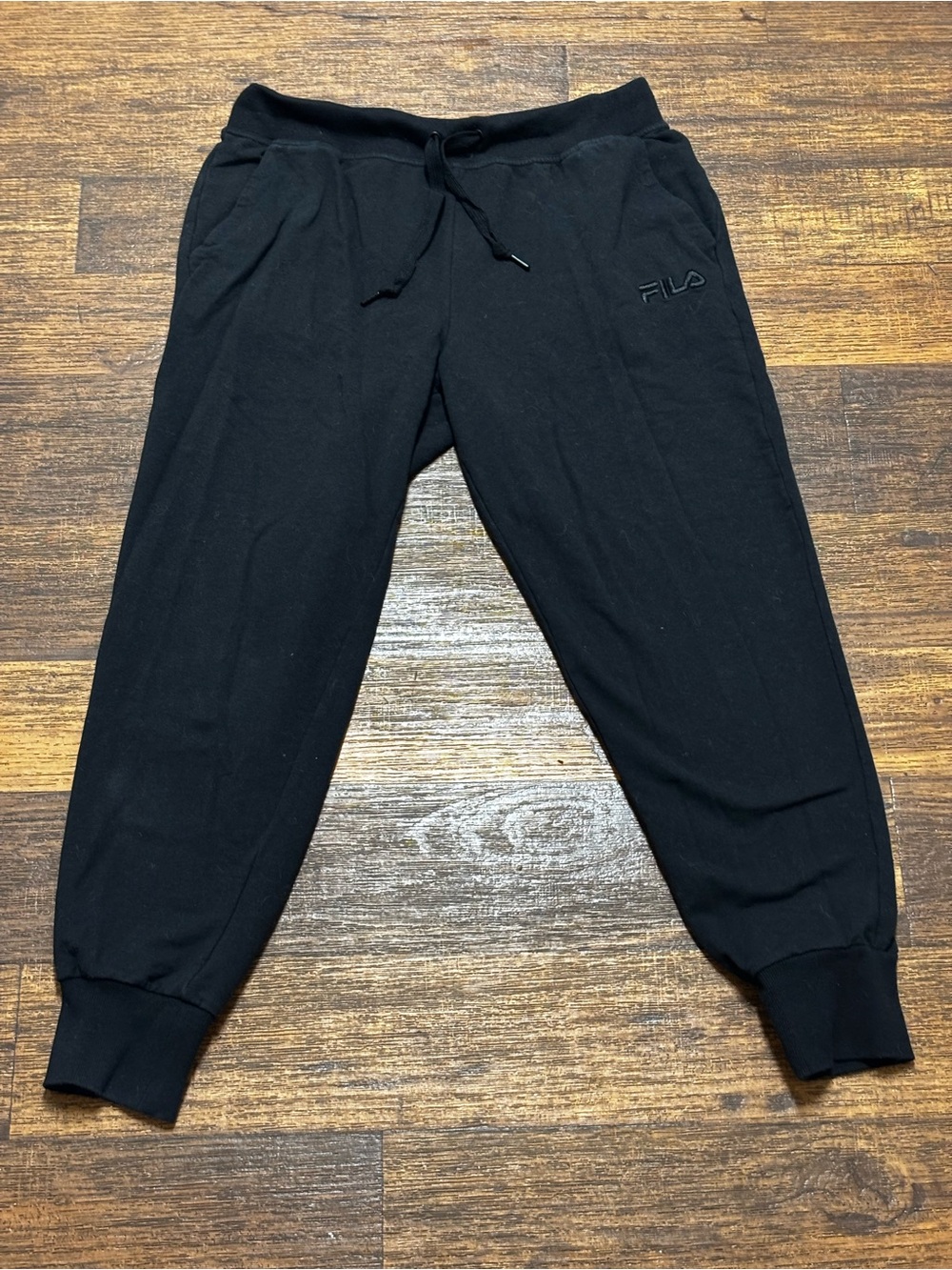 Fila Men's Black Drawstring Jogger Sweatpants